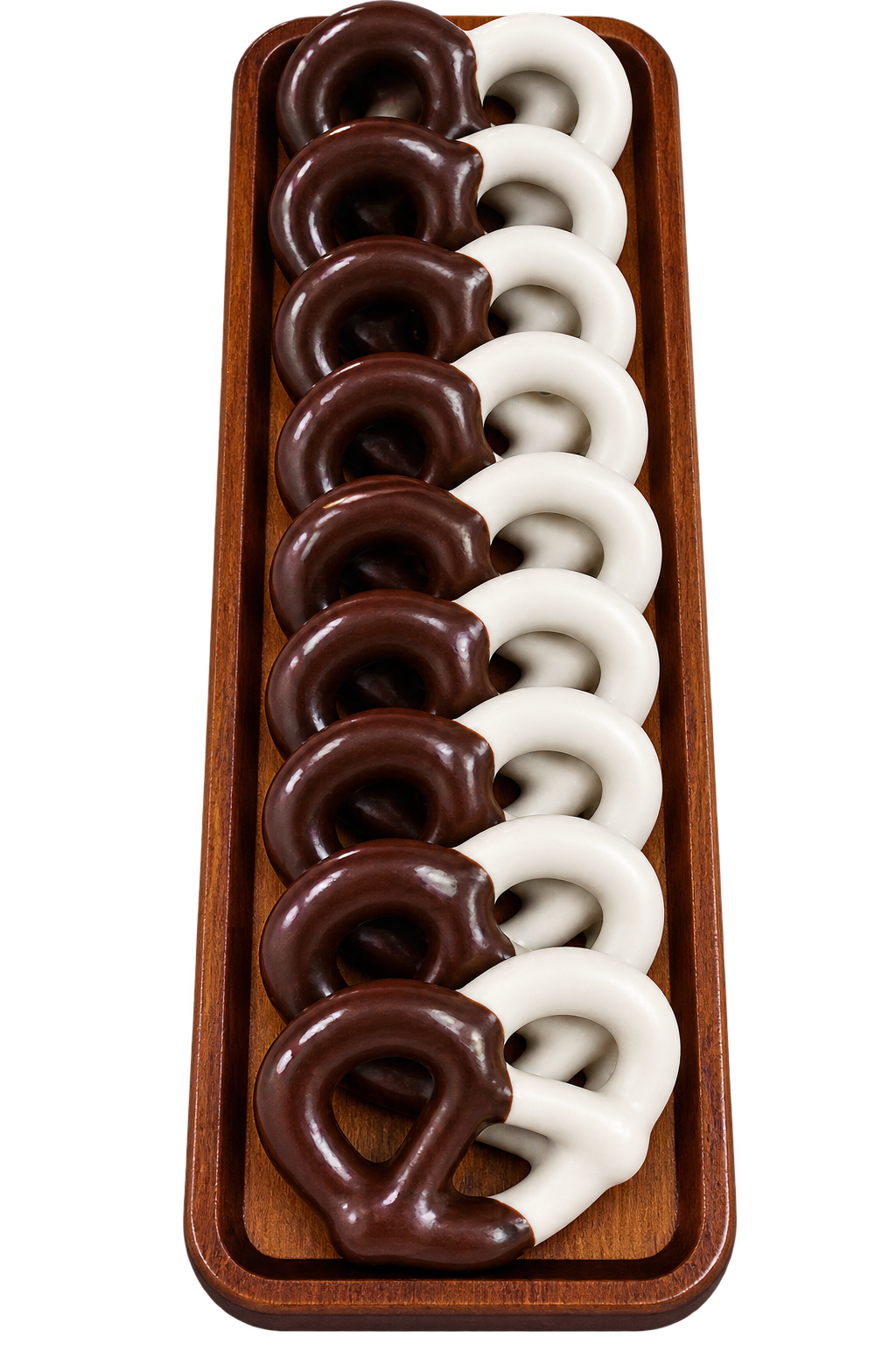 Wood Platter mix pretzels Kosher ORB Parve