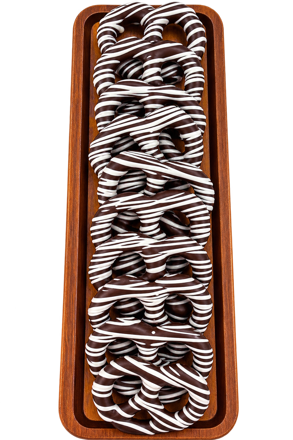 Wood Platter mix pretzels Kosher ORB Parve