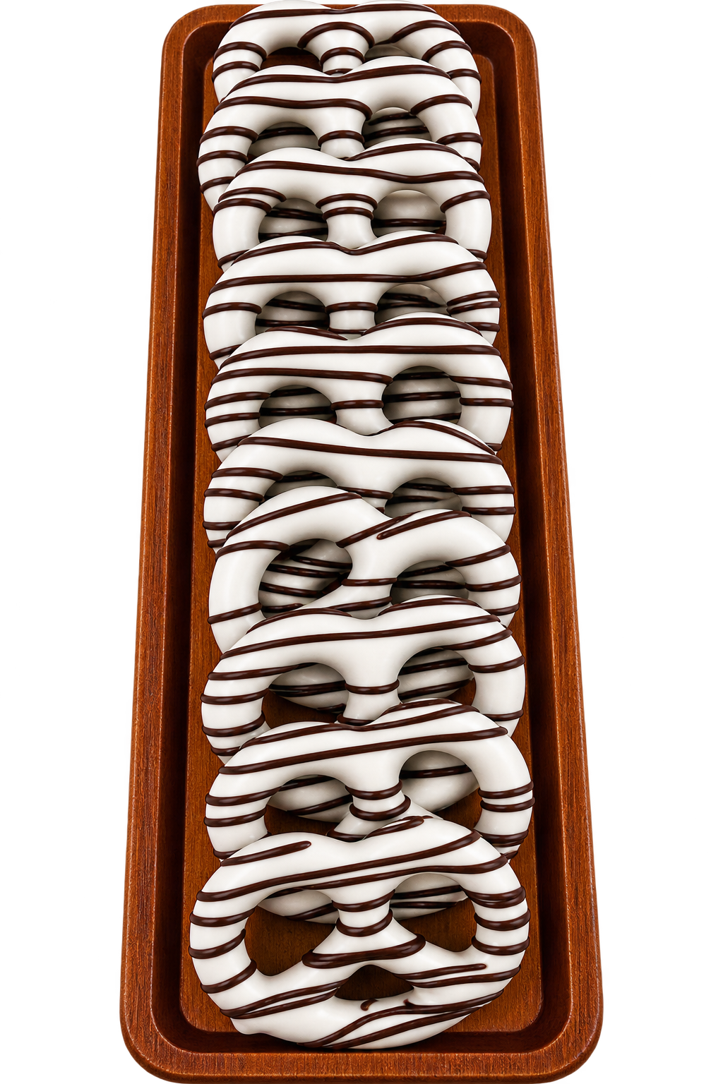 Wood Platter mix pretzels Kosher ORB Parve